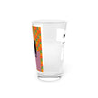 Abstract Art Beer Pint Glass – 16oz Craft Beer Glass – “Quest For Q Bert” by Kevin Quinn
