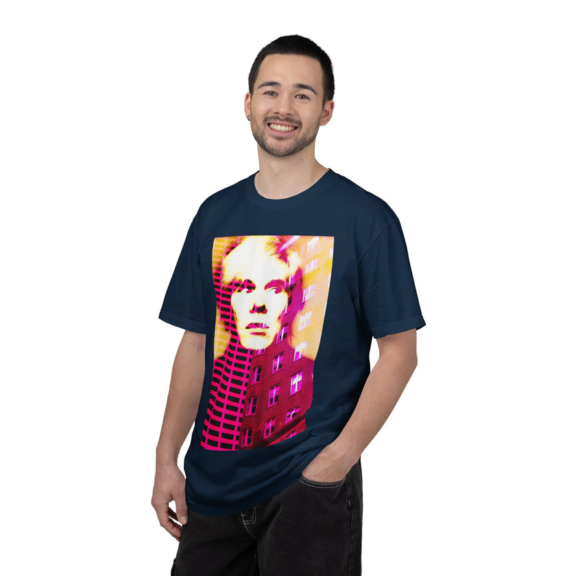 Building With Andy By Kevin Quinn -Pop Architecture Modern Urban Portrait T-Shirt