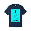 Glamour Boy By Kevin Quinn T-Shirt — Abstract Pop Art Architecture Neon Philly City Monument Graphic with QR Code Back
