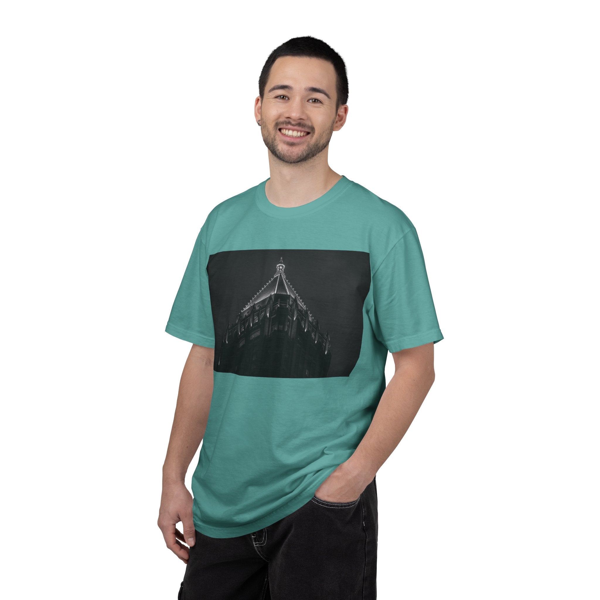 Requiem By Kevin Quinn   -Architectural Nightscape T-Shirt — Gothic Building Photo Tee
