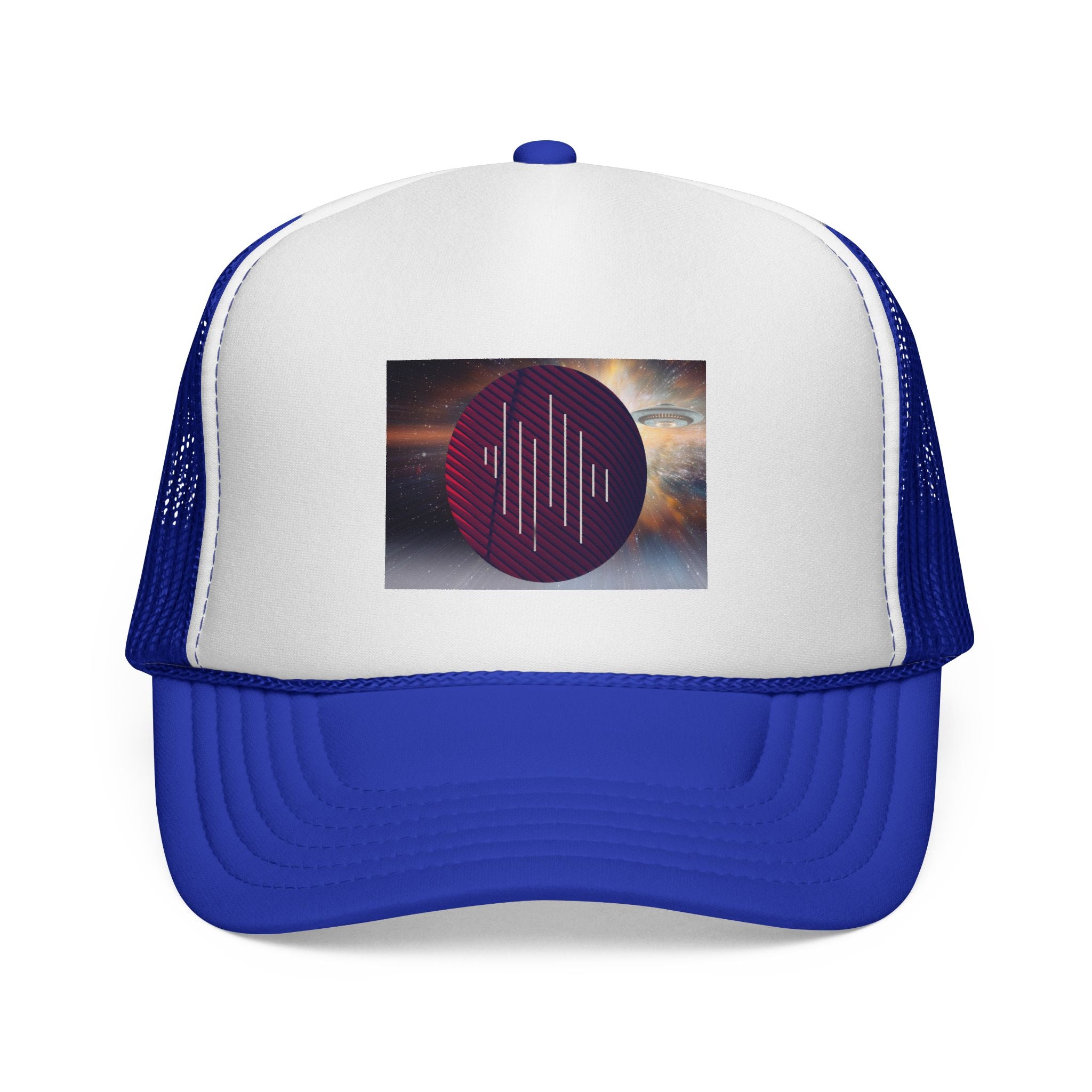 Living In Space By Kevin Quinn Trucker Cap — Cosmic Graphic Mesh Hat