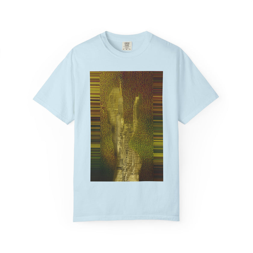 Ava's Search Engine By Kevin Quinn -Abstract Glitch Art T-Shirt with QR Code Back — Techy Urban Graphic Tee