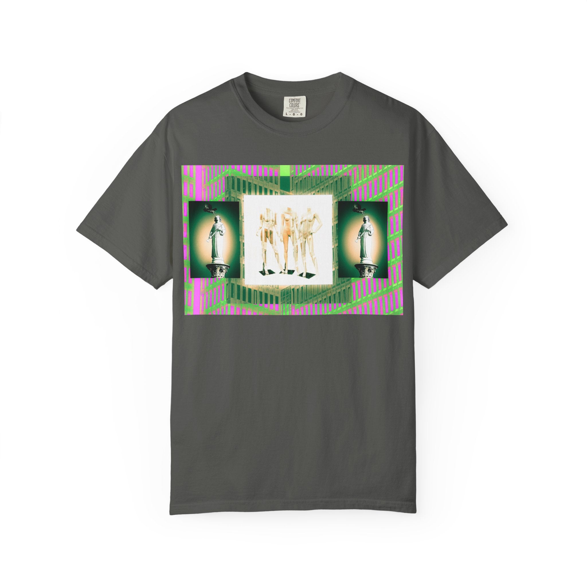 The Past Love Fashion Show By Kevin Quinn -Modern Abstract Architecture T-Shirt — Retro Neon Vintage Graphic Tee