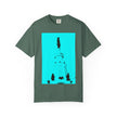 Glamour Boy By Kevin Quinn T-Shirt — Abstract Pop Art Architecture Neon Philly City Monument Graphic with QR Code Back