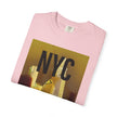 A New York Minute By Kevin Quinn -Urban Modern Abstract Architecture Cityscape Tee with Bold NYC Text