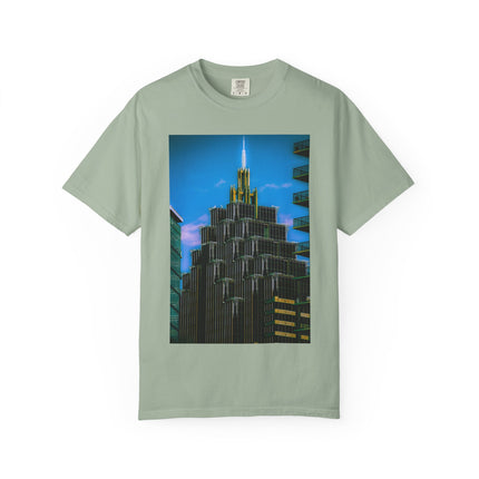 A Face In The Crowd By Kevin Quinn -Urban Architecture City Neon Skyline T-Shirt