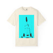 Glamour Boy By Kevin Quinn T-Shirt — Abstract Pop Art Architecture Neon Philly City Monument Graphic with QR Code Back