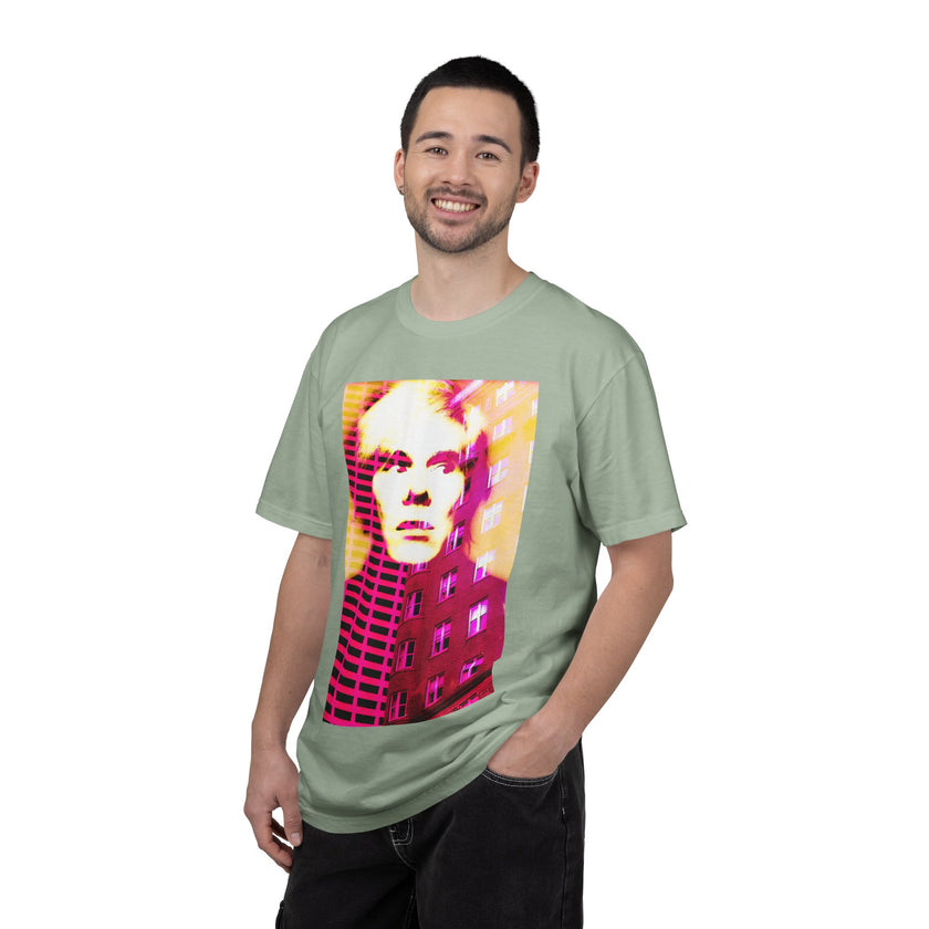 Building With Andy By Kevin Quinn -Pop Architecture Modern Urban Portrait T-Shirt