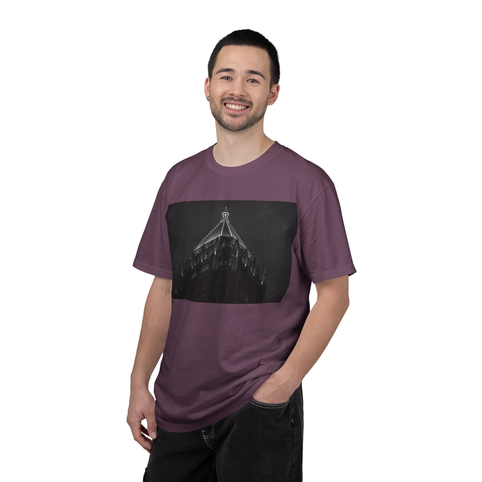 Requiem By Kevin Quinn   -Architectural Nightscape T-Shirt — Gothic Building Photo Tee