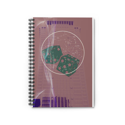 Star 21 By Kevin Quinn -Gaming Dice Spiral Notebook — Vintage Tech Aesthetic Ruled Journal