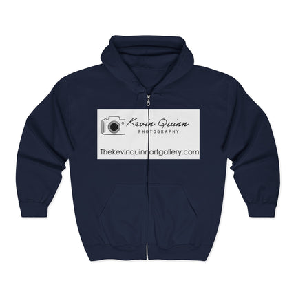 Kevin Quinn Photography Logo Zip Hoodie — 'Kevin Quinn Photography' Branded Full-Zip Sweatshirt