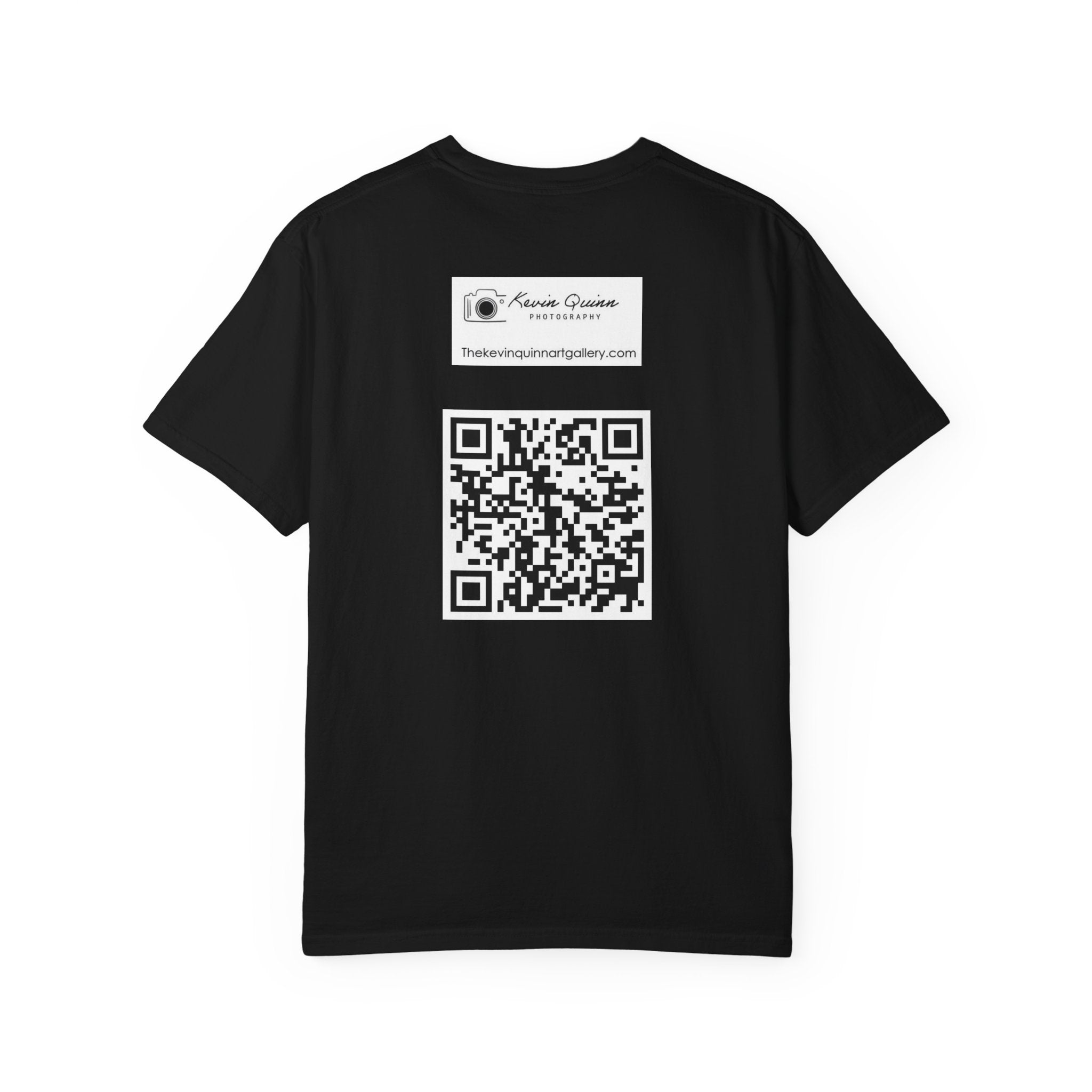 Ava's Search Engine By Kevin Quinn -Abstract Glitch Art T-Shirt with QR Code Back — Techy Urban Graphic Tee