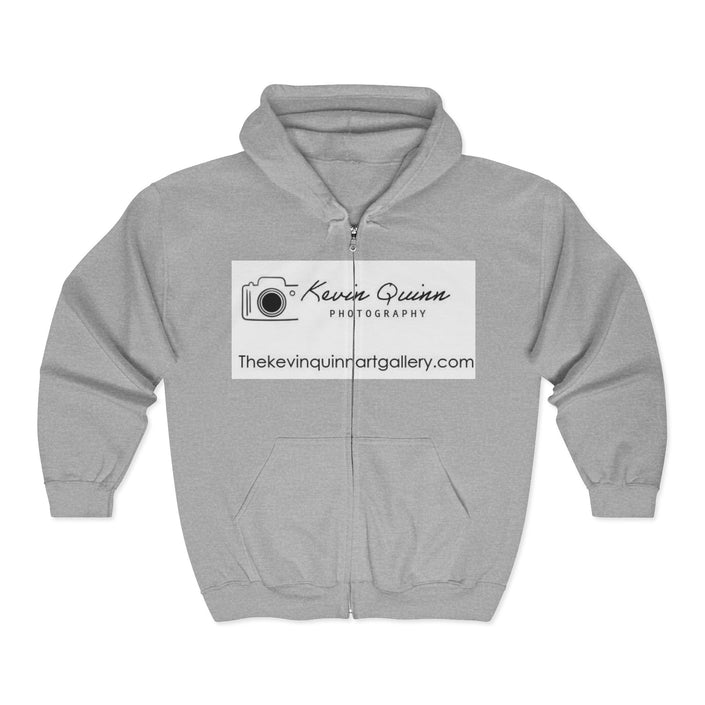 Kevin Quinn Photography Logo Zip Hoodie — 'Kevin Quinn Photography' Branded Full-Zip Sweatshirt