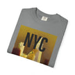 A New York Minute By Kevin Quinn -Urban Modern Abstract Architecture Cityscape Tee with Bold NYC Text