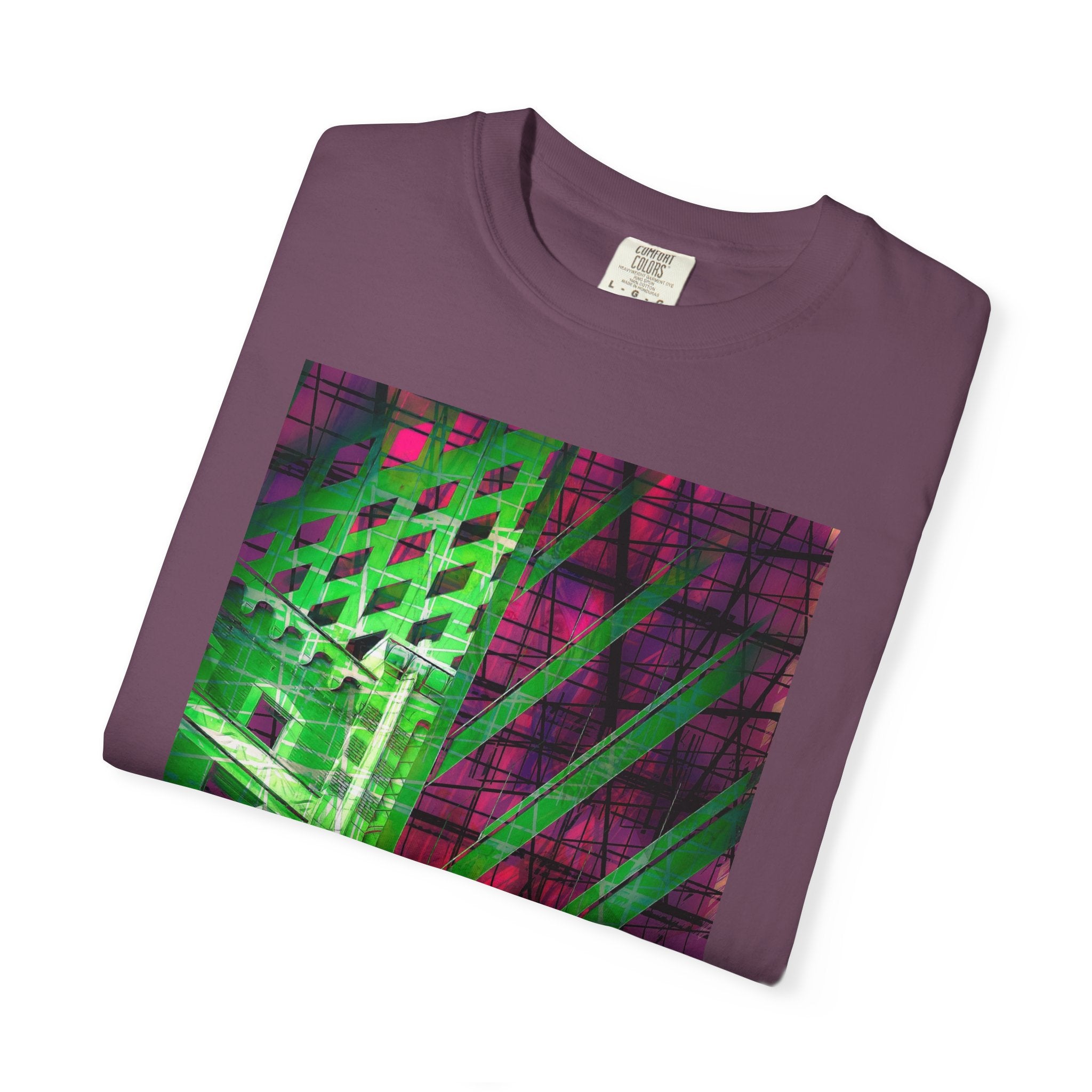 The Fifth Floor Fantasy By Kevin Quinn  -Neon Urban Modern Abstract Architecture Graphic Tee
