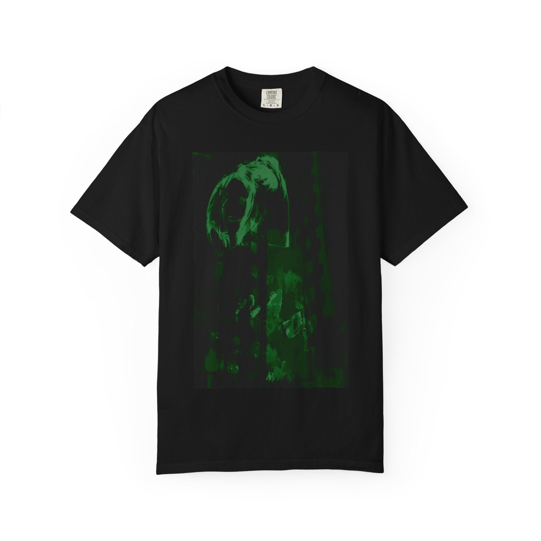 Poison Ivy's Pleasure By Kevin Quinn   -Skull in Green Glow T-Shirt — Neon Urban Architecture Gothic Graphic Tee