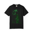 Poison Ivy's Pleasure By Kevin Quinn   -Skull in Green Glow T-Shirt — Neon Urban Architecture Gothic Graphic Tee