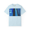 I Think of Her Often By Kevin Quinn -Abstract Urban Architecture Blue Skyscraper with Girl T-Shirt