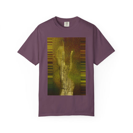 Ava's Search Engine By Kevin Quinn -Abstract Glitch Art T-Shirt with QR Code Back — Techy Urban Graphic Tee
