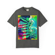 Rooftop Jazz By Kevin Quinn -Abstract Urban Modern Architecture Psychedelic Swirl T-Shirt