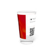 Abstract Art Beer Pint Glass – 16oz Craft Beer Glass – “I Learn Something Everyday” by Kevin Quinn