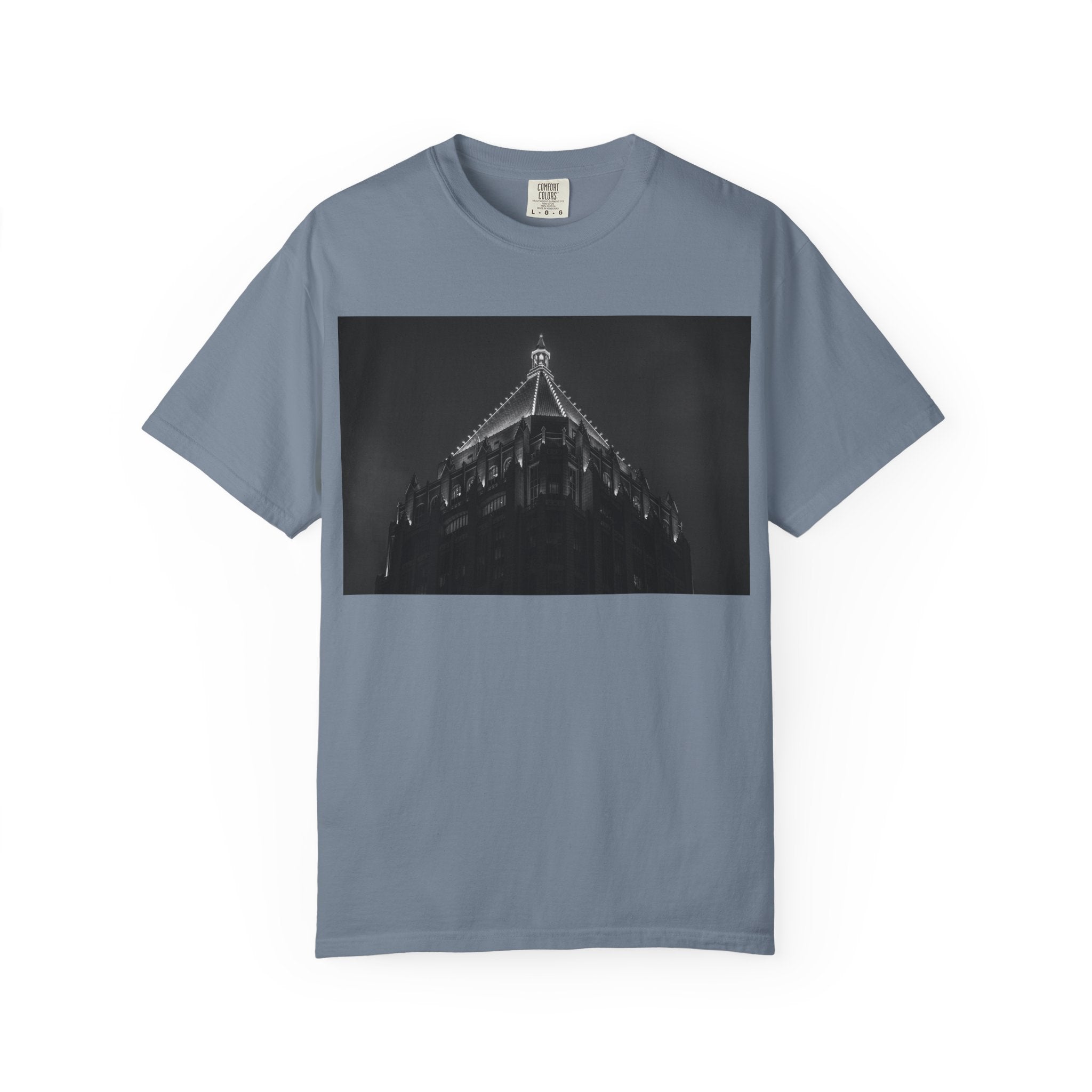 Requiem By Kevin Quinn   -Architectural Nightscape T-Shirt — Gothic Building Photo Tee