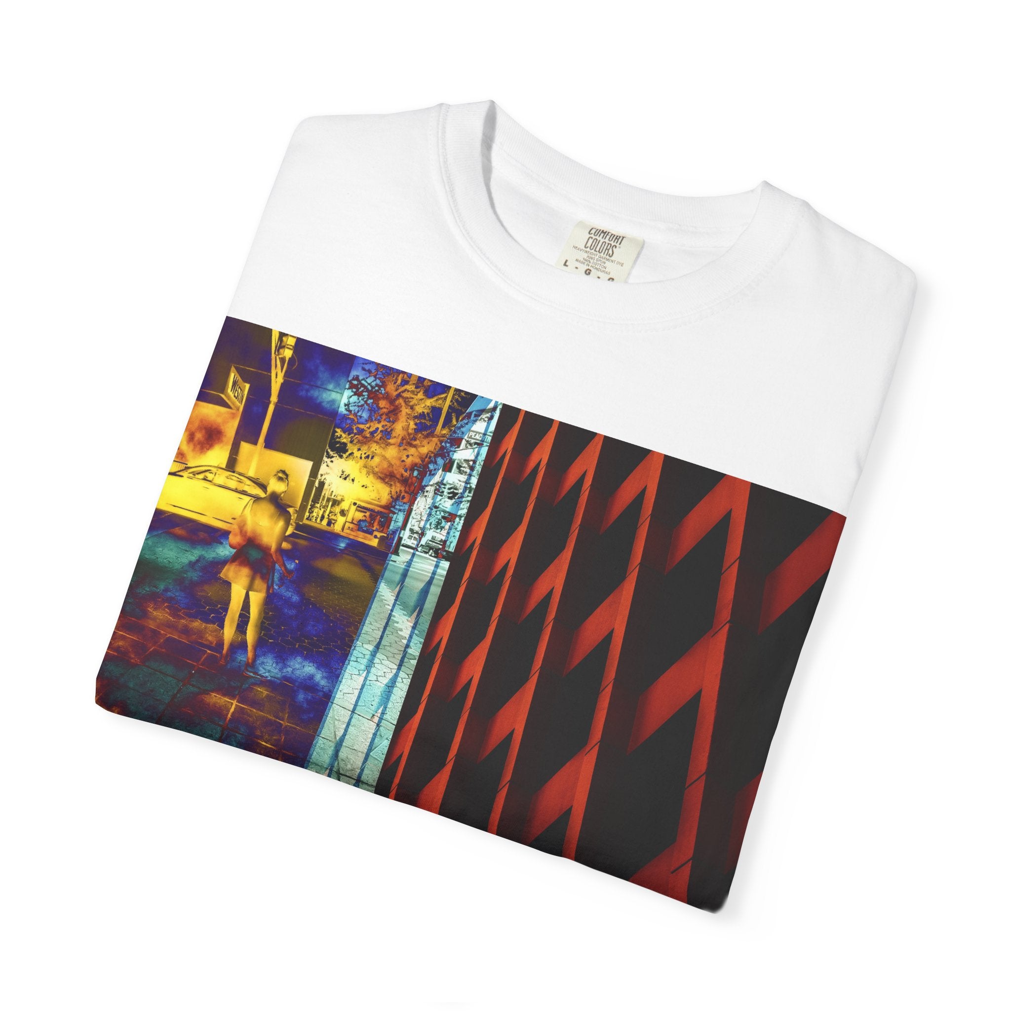 It Never Leaves You By Kevin Quinn -Urban Abstract Architecture Street Photography —Night Cityscape Graphic T-Shirt