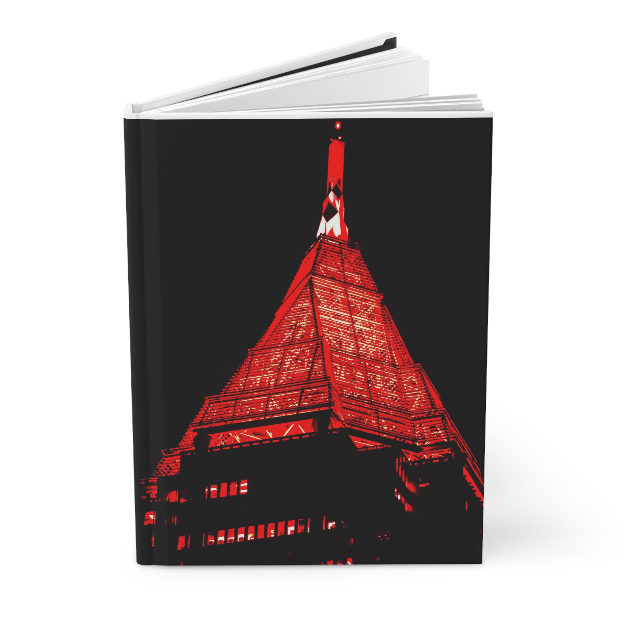 New Sensation By Kevin Quinn - Red Architecture Hardcover Journal — Nightscape Photo Notebook for Travel, Architecture & Urban Photography Fans