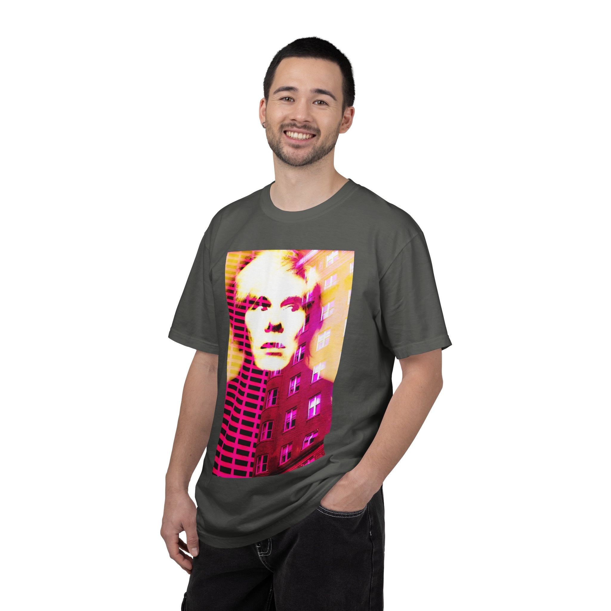 Building With Andy By Kevin Quinn -Pop Architecture Modern Urban Portrait T-Shirt