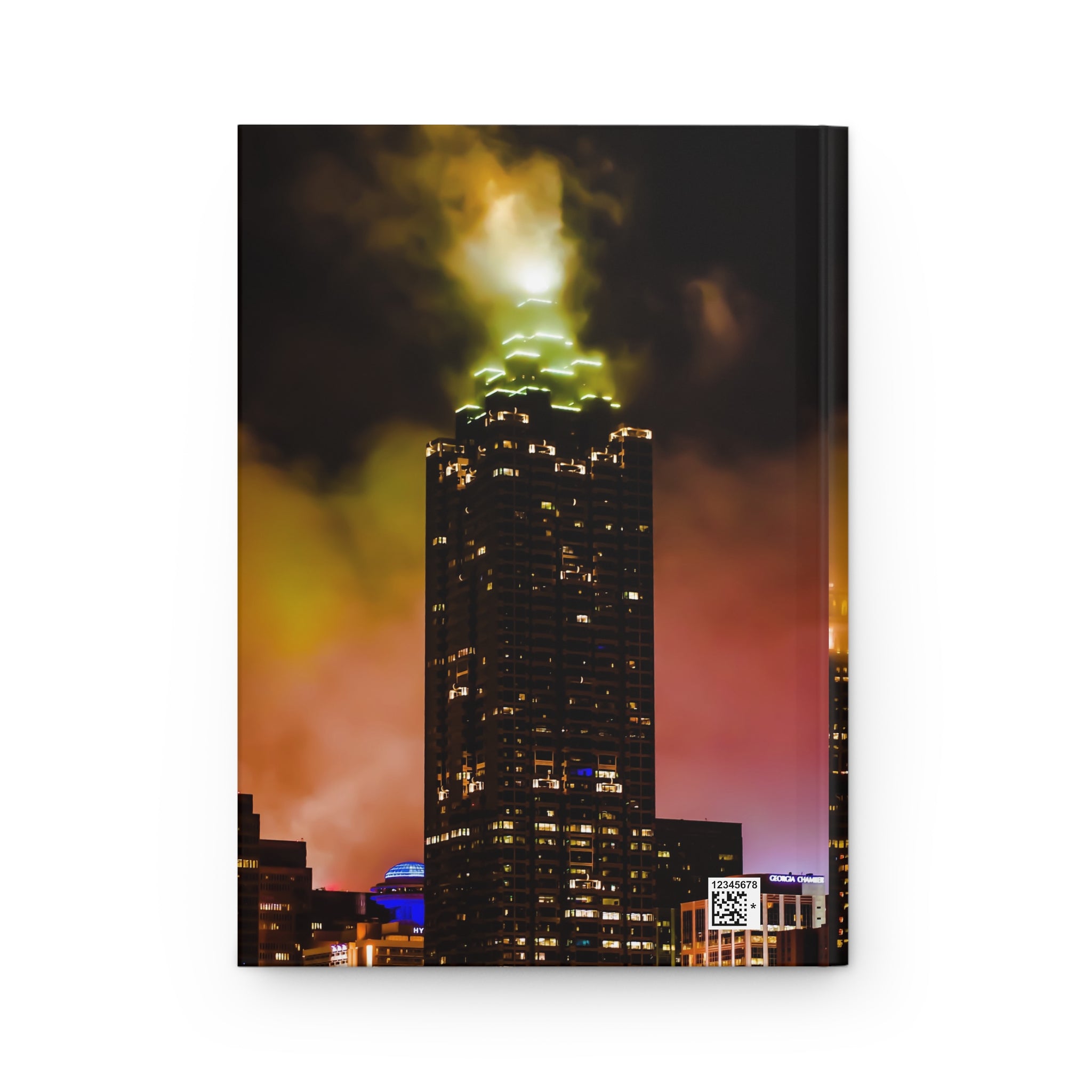 Release By Kevin Quinn - Atlanta City Nightscape Hardcover Journal — Moody Skyscraper Skyline Notebook