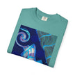 Tiny Dancer By Kevin Quinn   -Urban Modern Abstract Architecture Graphic Tee— Blue Surreal Building Art