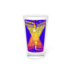 Abstract Art Beer Pint Glass – 16oz Craft Beer Glass – “Love Story” by Kevin Quinn
