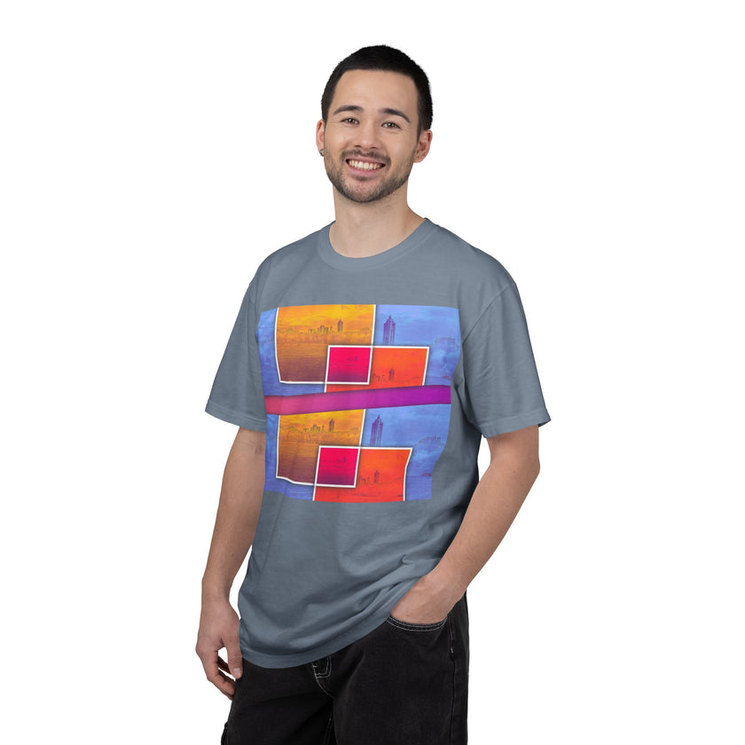 Picnic In The Park With You By Kevin Quinn -Abstract Sunset Blocks Urban Architecture Atlanta T-Shirt