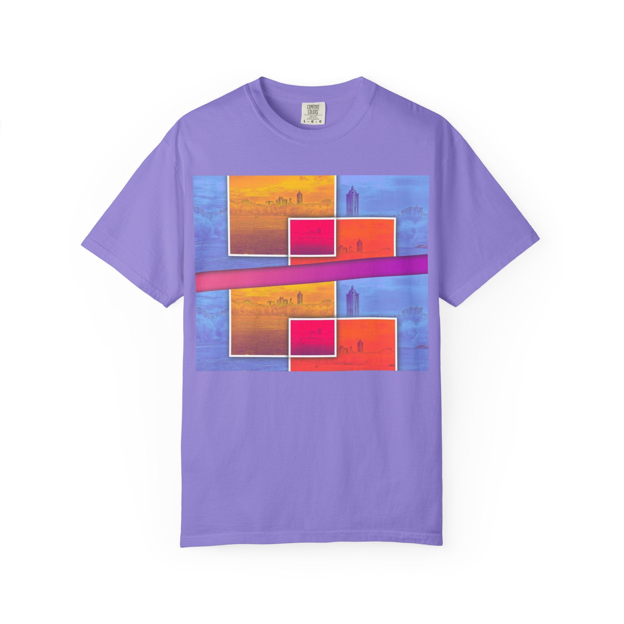 Picnic In The Park With You By Kevin Quinn -Abstract Sunset Blocks Urban Architecture Atlanta T-Shirt