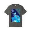 Tiny Dancer By Kevin Quinn   -Urban Modern Abstract Architecture Graphic Tee— Blue Surreal Building Art