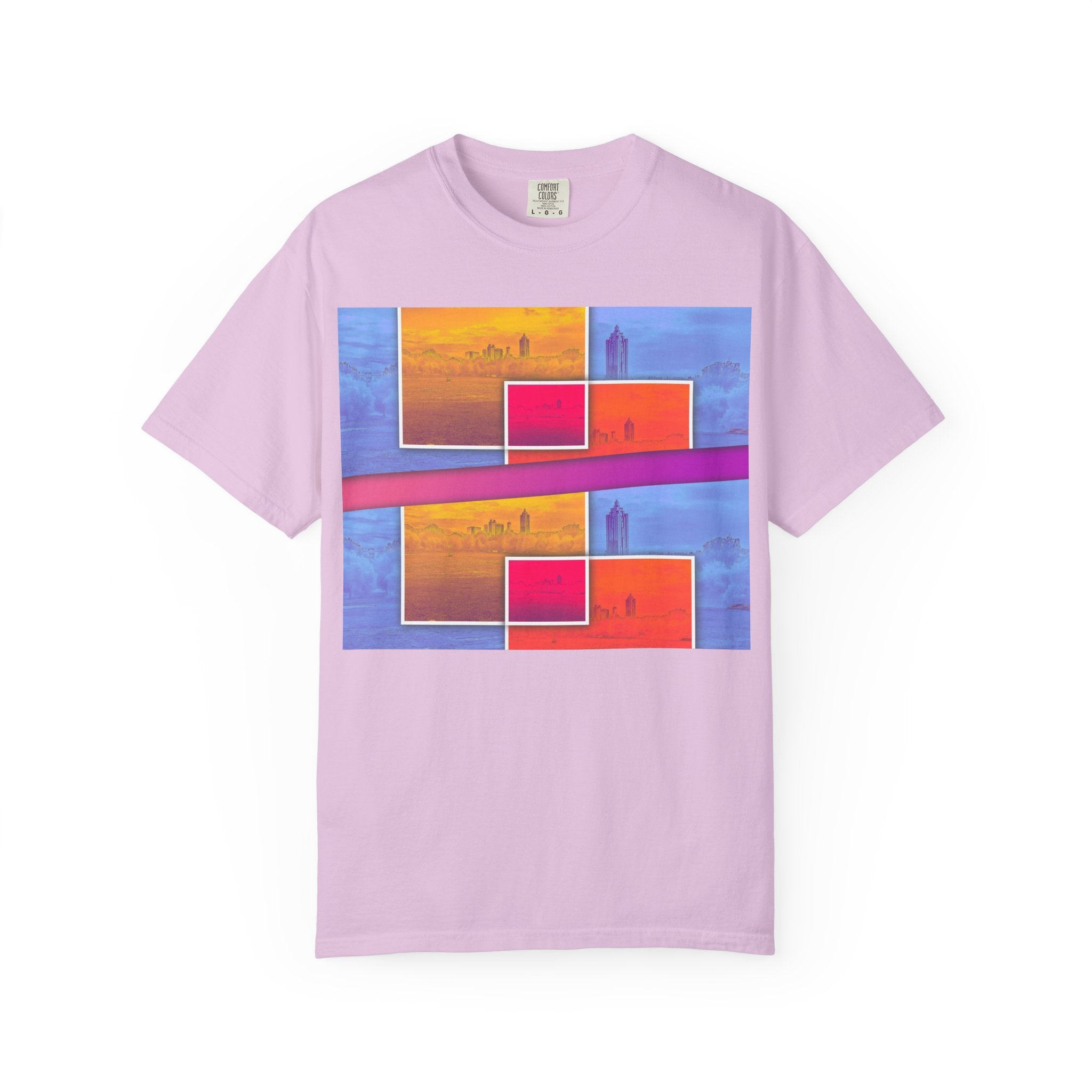 Picnic In The Park With You By Kevin Quinn -Abstract Sunset Blocks Urban Architecture Atlanta T-Shirt