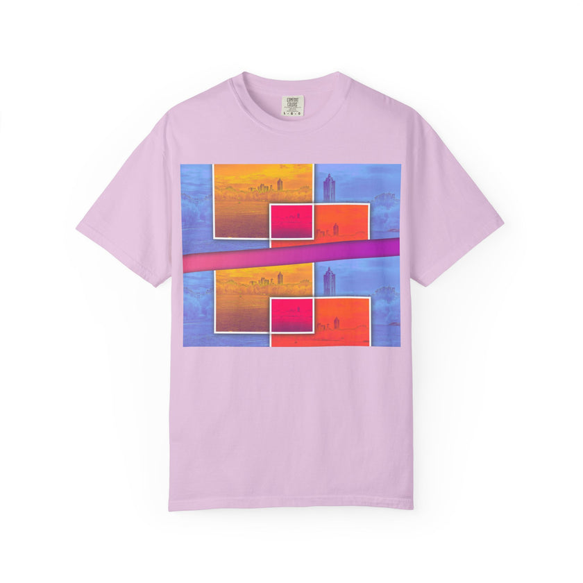 Picnic In The Park With You By Kevin Quinn -Abstract Sunset Blocks Urban Architecture Atlanta T-Shirt