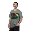 In The Journey By Kevin Quinn- Abstract Urban Architecture Geometric Pyramid T-Shirt — Colorful Architectural Art Tee