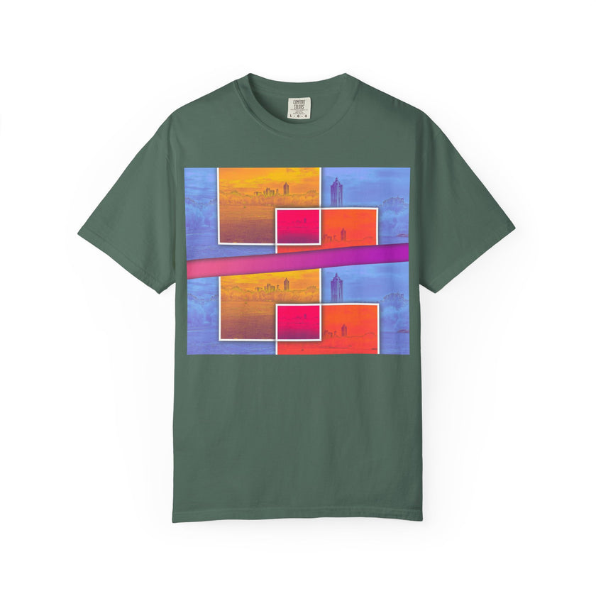 Picnic In The Park With You By Kevin Quinn -Abstract Sunset Blocks Urban Architecture Atlanta T-Shirt