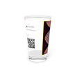 Abstract Art Beer Pint Glass – 16oz Craft Beer Glass – “Ubie The Uber Driver” by Kevin Quinn