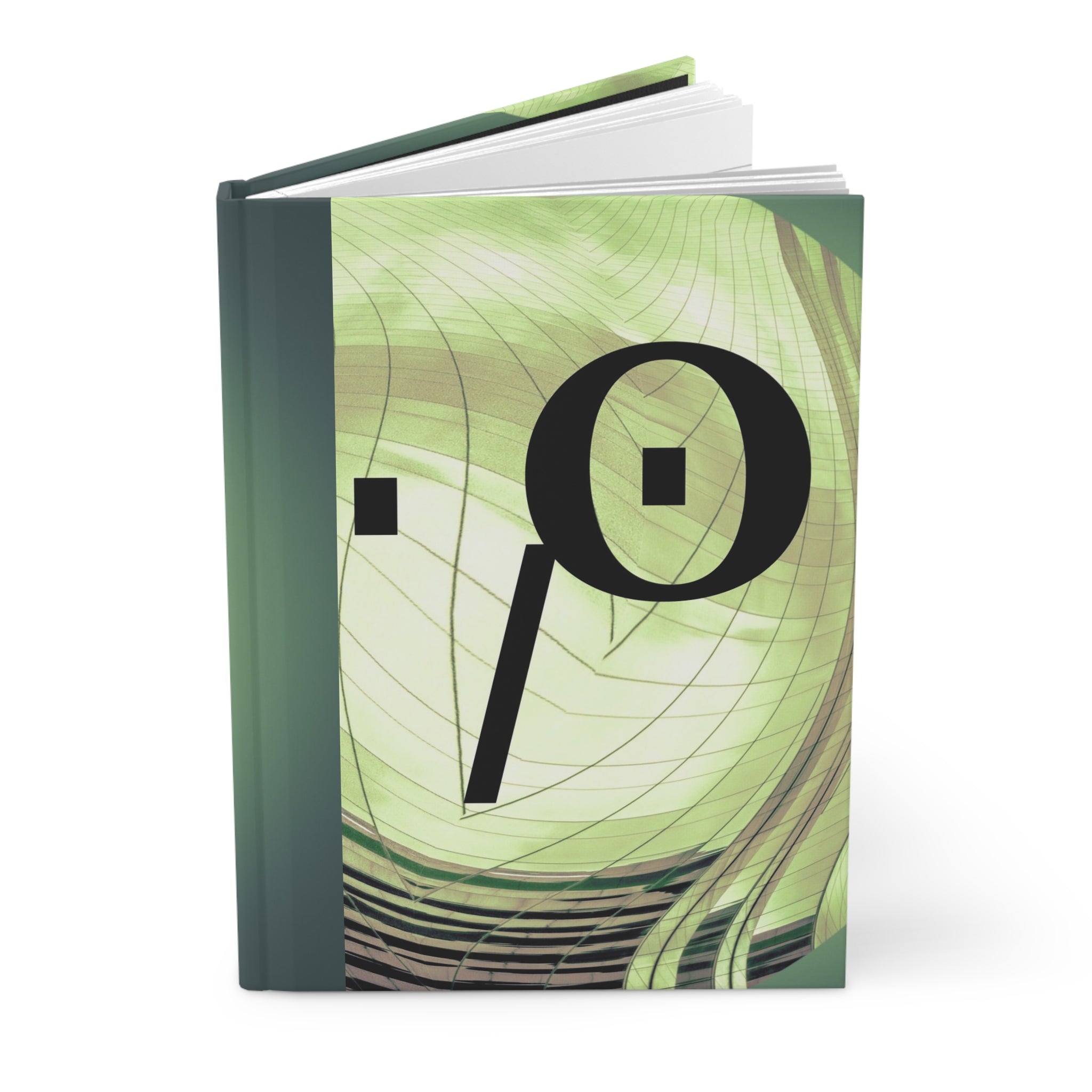 My Friend The Professor By Kevin Quinn - Abstract Green Symbol Hardcover Journal — Modern Geometric Notebook
