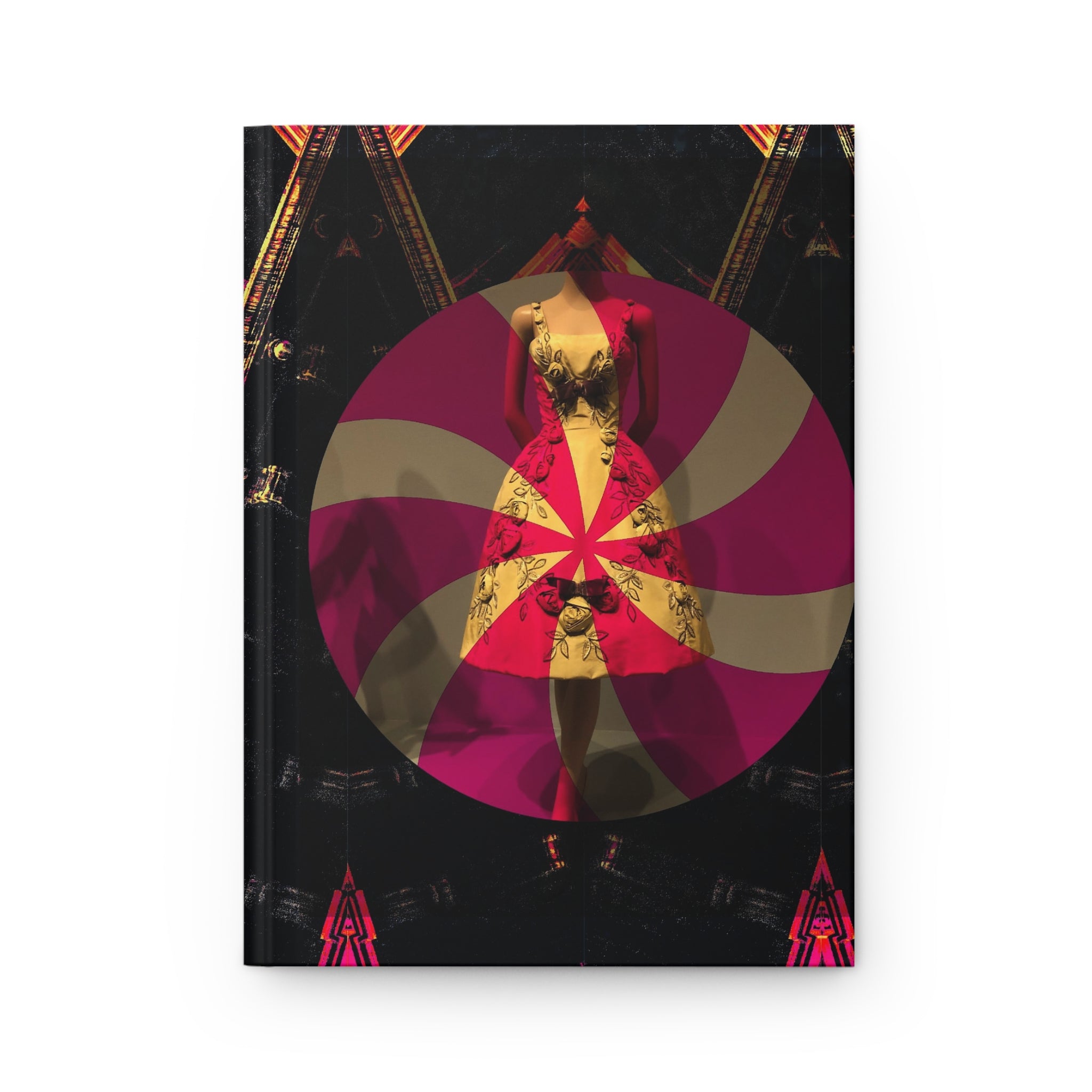 The Dance By Kevin Quinn -Psychedelic Mannequin Pinwheel Hardcover Journal — Vintage Fashion Collage Notebook
