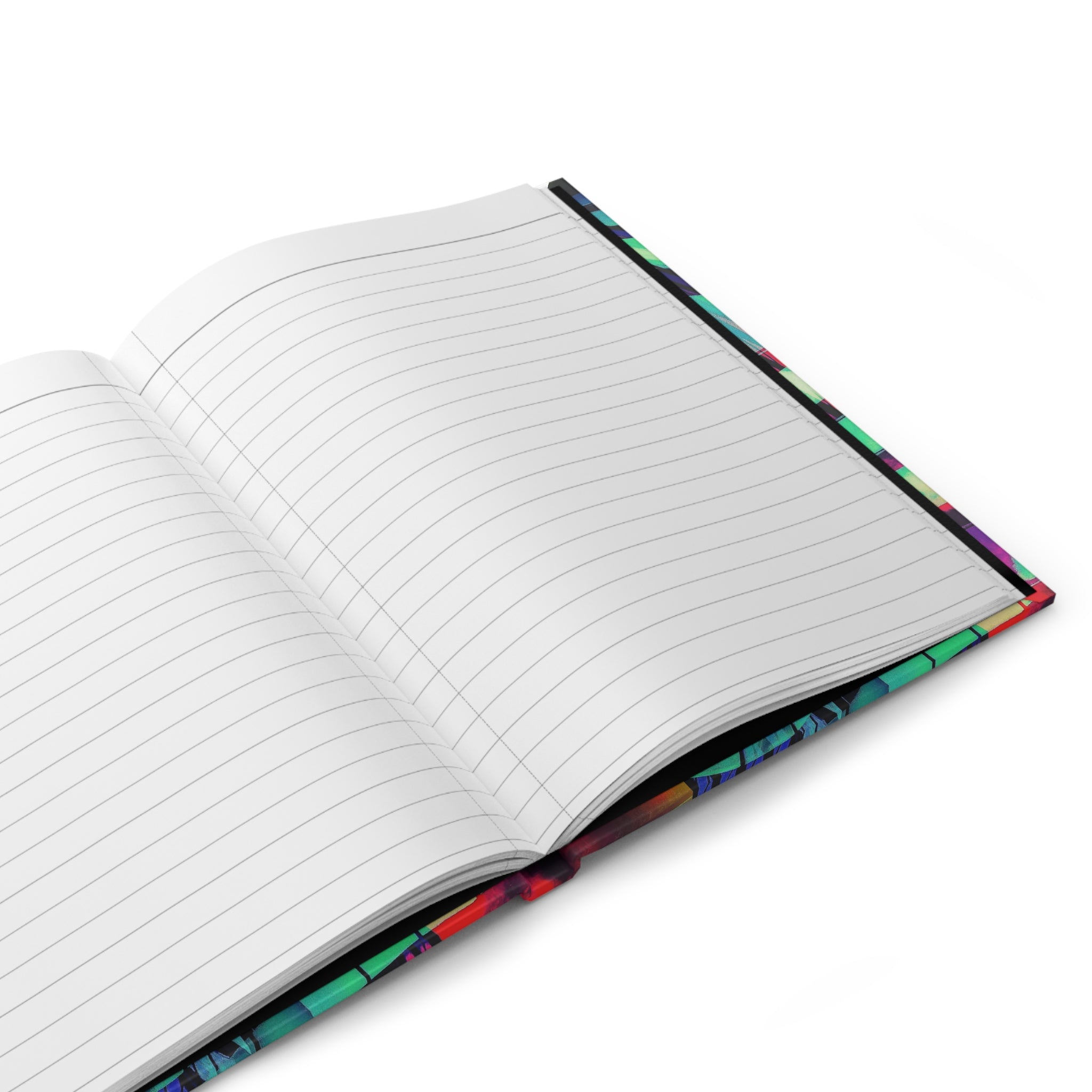 Rooftop Jazz By Kevin Quinn - Music Waves Hardcover Journal — Abstract Piano Notes Notebook
