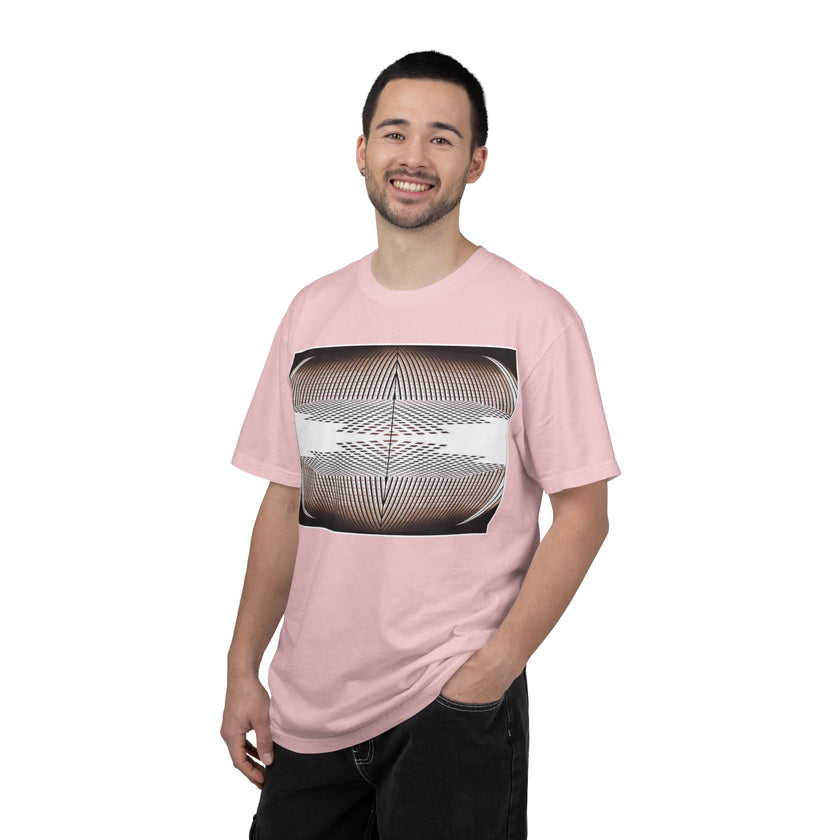 Thought Machine By Kevin Quinn -Optical Waveform Graphic T‑Shirt — Geometric Illusion Art Tee