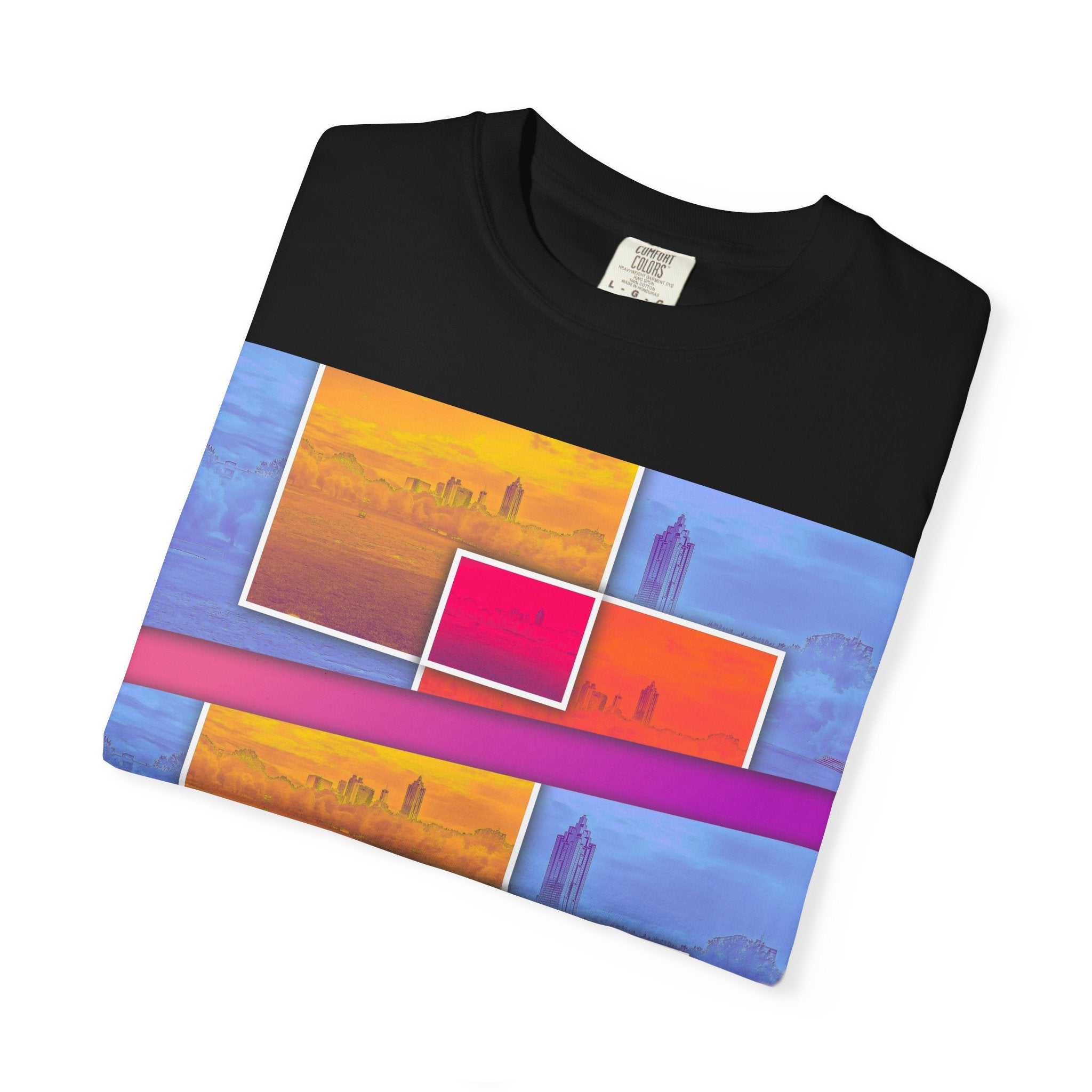 Picnic In The Park With You By Kevin Quinn -Abstract Sunset Blocks Urban Architecture Atlanta T-Shirt