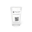 Abstract Art Beer Pint Glass – 16oz Craft Beer Glass – “Great White Sharks” by Kevin Quinn