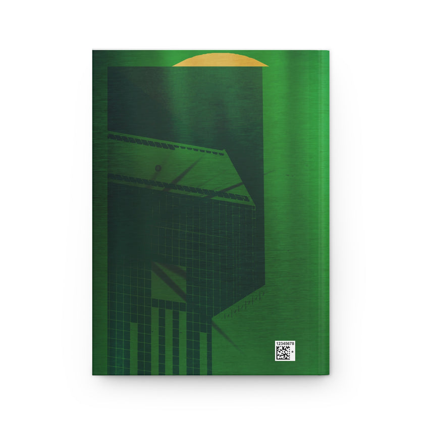 Behind The Emerald Door By Kevin Quinn - Architectural Green Hardcover Journal — Urban Sunset Notebook