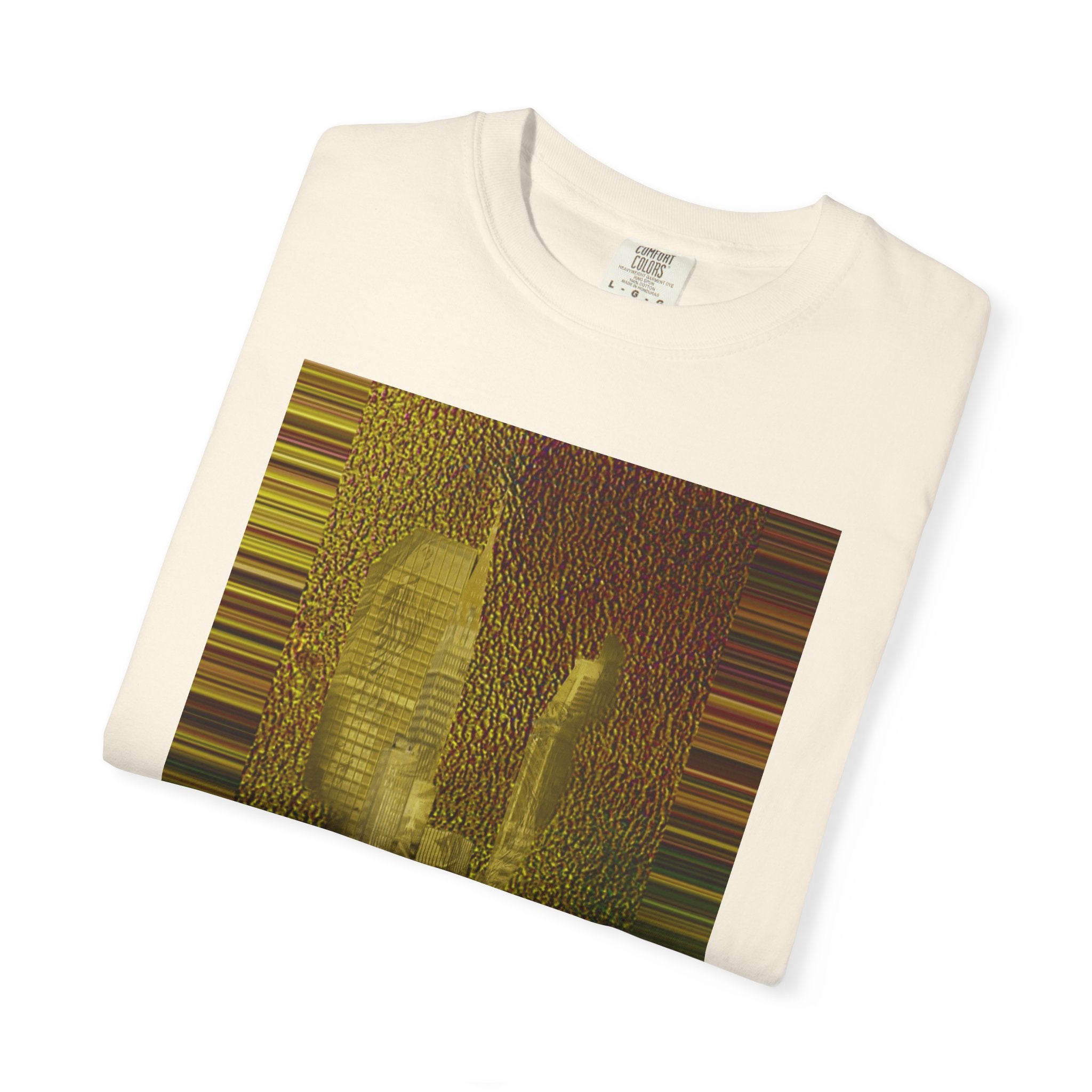Ava's Search Engine By Kevin Quinn -Abstract Glitch Art T-Shirt with QR Code Back — Techy Urban Graphic Tee