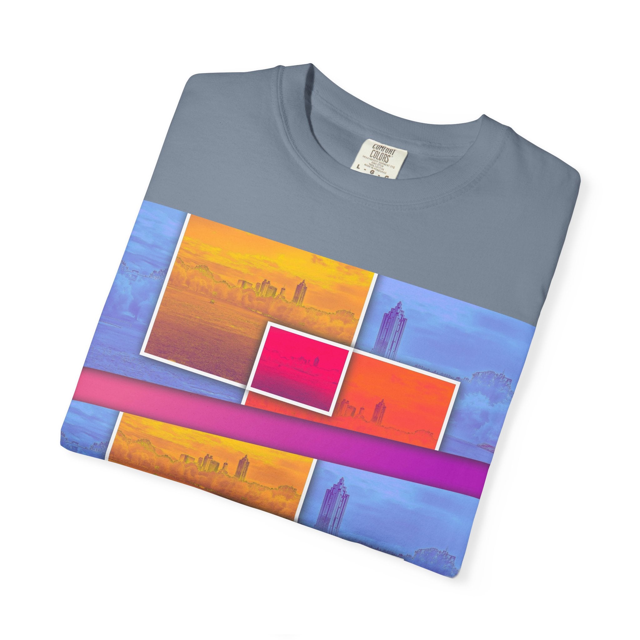 Picnic In The Park With You By Kevin Quinn -Abstract Sunset Blocks Urban Architecture Atlanta T-Shirt