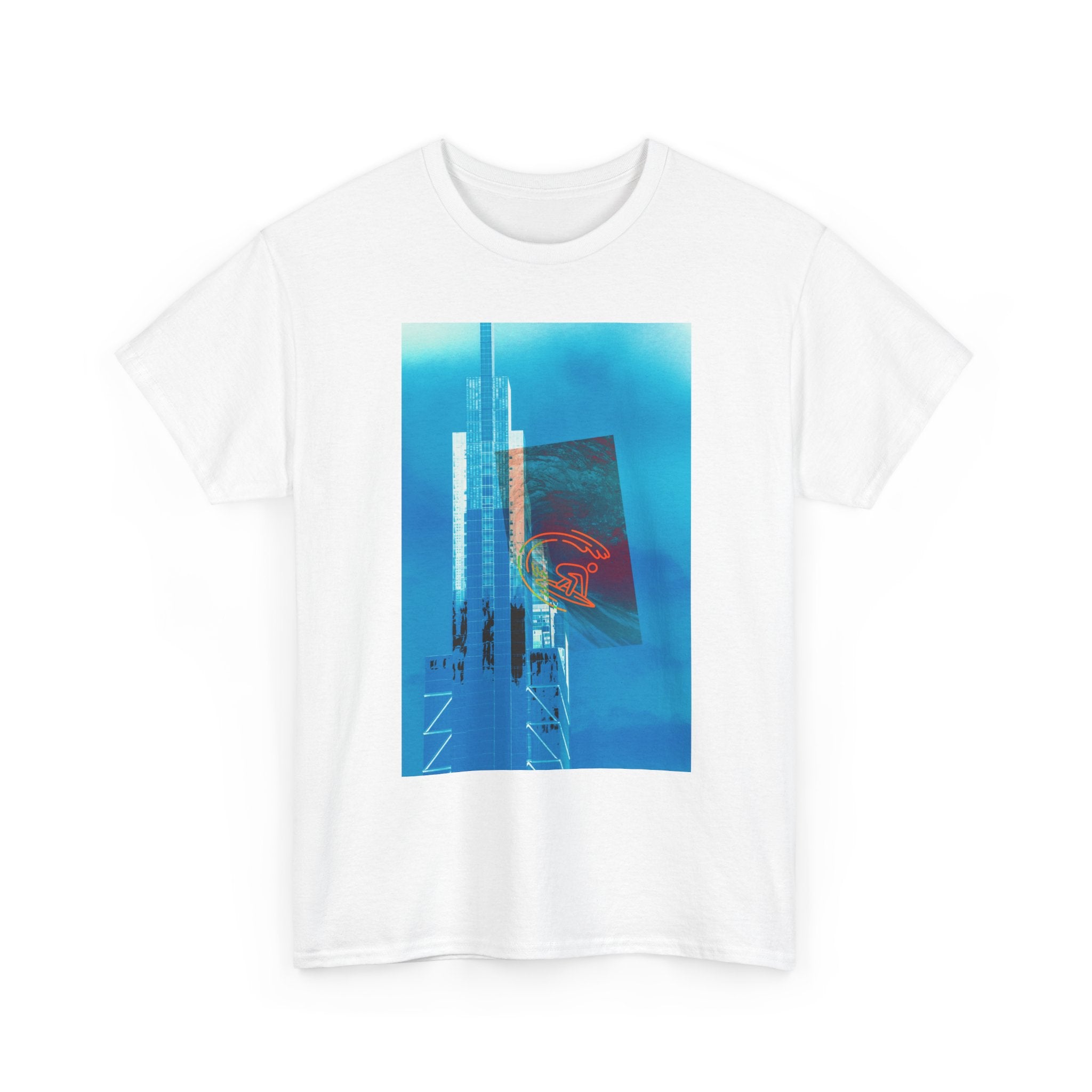 Surfing Philly By Kevin Quinn -Urban Modern Abstract Architecture Graphic Tee